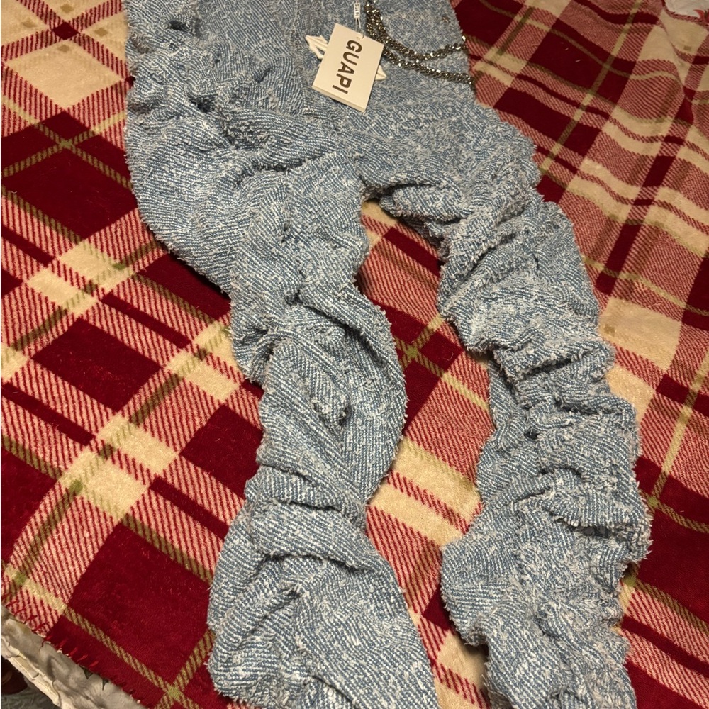 GUAPI Light Blue Men’s Jeans - Picture 2 of 3